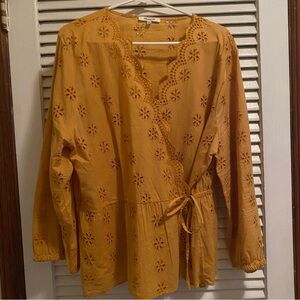 Madewell Golden Eyelet Top
